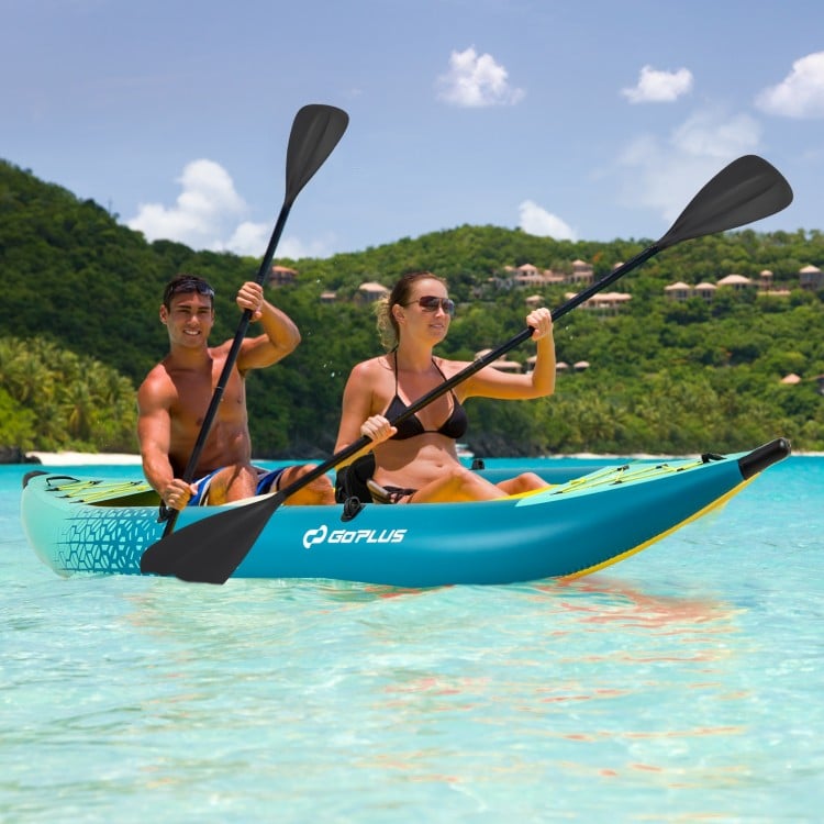 Inflatable 2-person Kayak Set with Aluminium Oars and Repair Kit