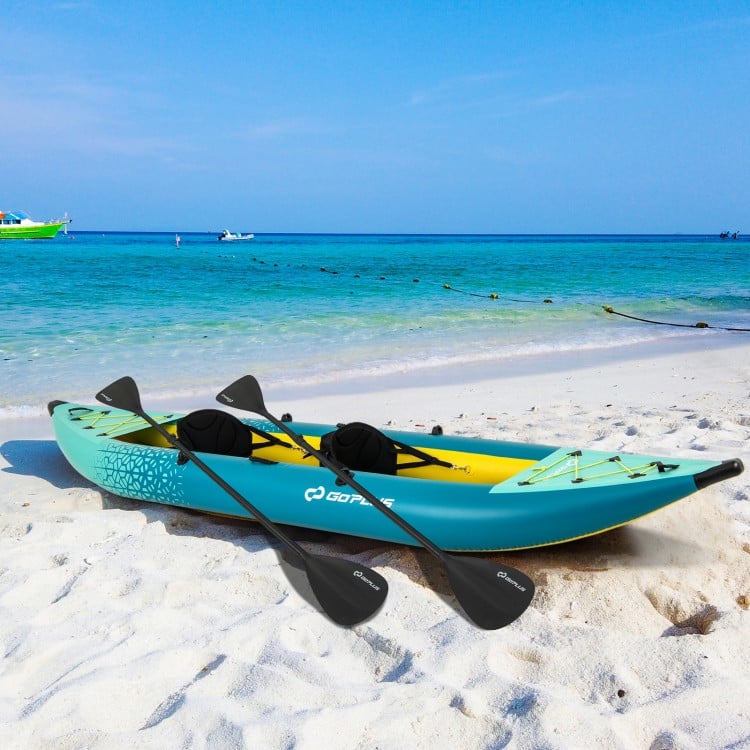 Inflatable 2-person Kayak Set with Aluminium Oars and Repair Kit