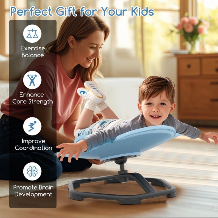 Kids Sensory Swivel Chair Elephant Petal 360° Spinning Chair-Blue