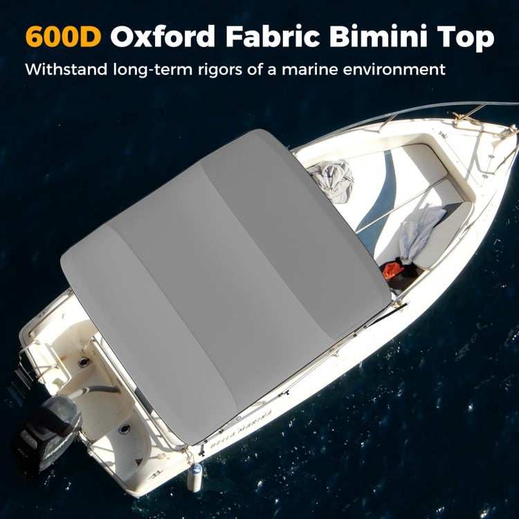3-Bow/4-Bow Boat Bimini Top Sun Shade Boat Canopy with Storage Boot