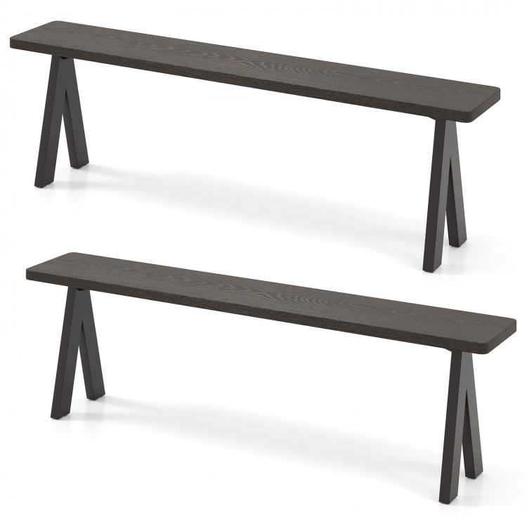 3-Person Outdoor Bench Set of 2 with 800 LBS Bearing Capacity
