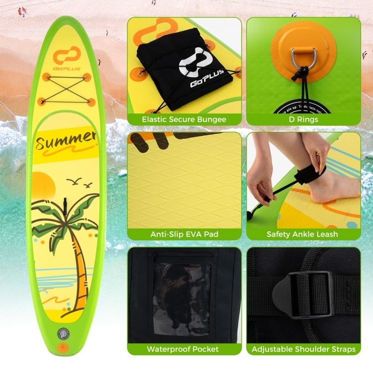 Inflatable Stand up Paddle Board iSUP Board Accessories with 3 Fins-S