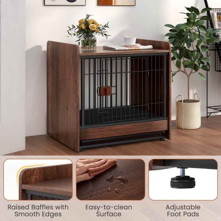 Dog Crate Indoor Dog Cage with Removable Tray and Lockable Door