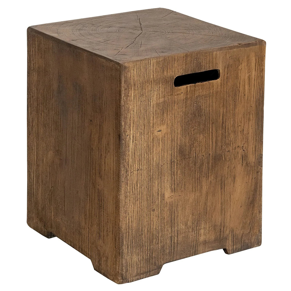16" Outdoor Propane Tank Hideaway Table – 20 lb Tank Cover & Patio Side Table with Rustic Wood Look