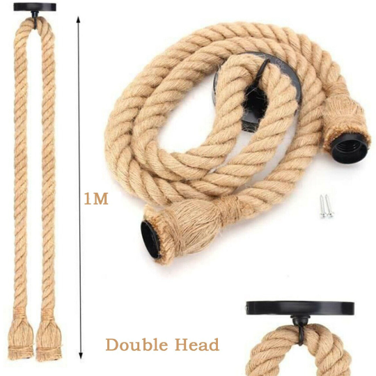 Industrial hanging hemp rope Pendant lighting ~1235ย