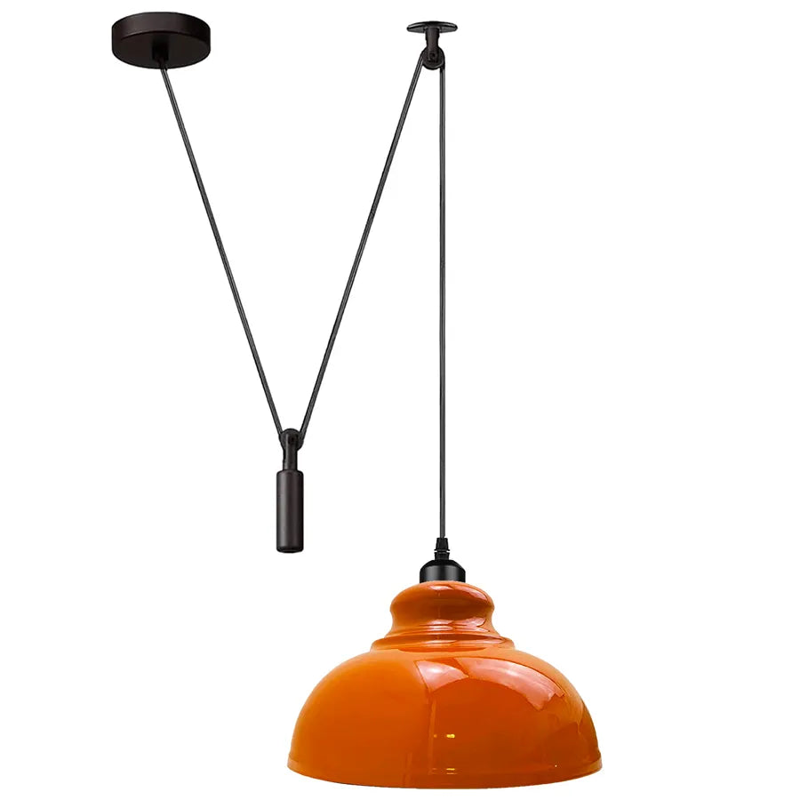 Vintage Single Head Curvy Shade Pendant Light ~1702