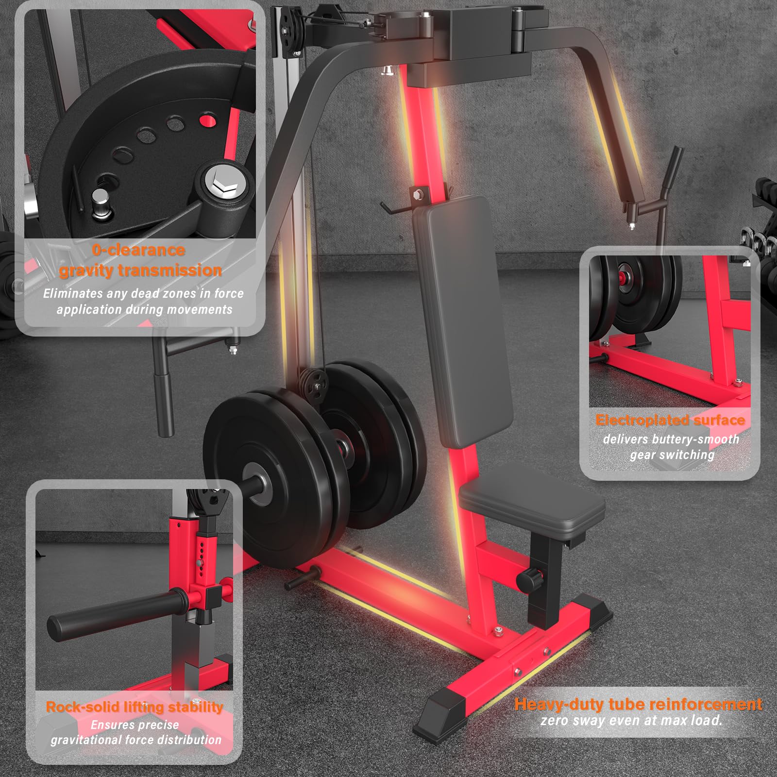 YODOLLA Adjustable Chest Fly & Reverse Delt Machine β PEC Deck Upper Body Trainer (Black/Red)