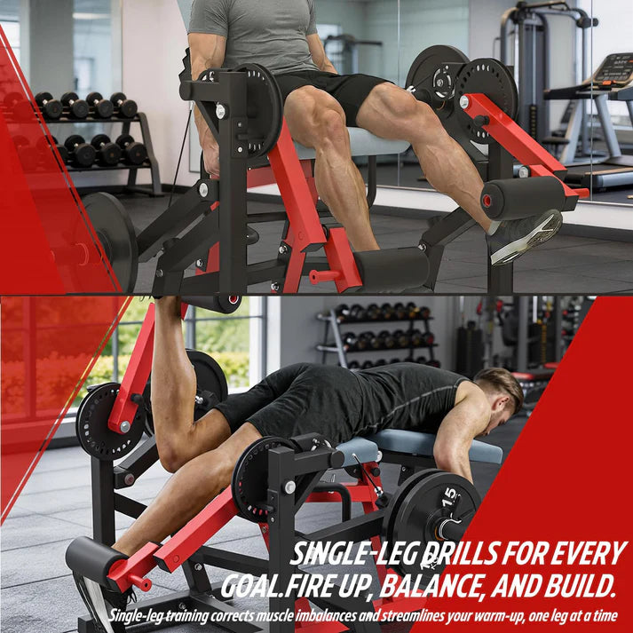 YODOLLA Convertible Leg Extension & Curl Machine – Home Gym Trainer