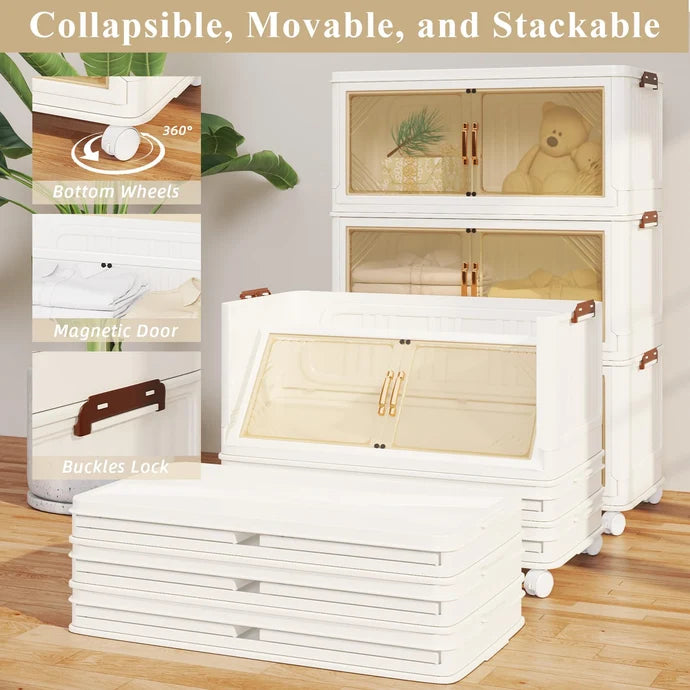 AECOJOY Super Large Foldable Storage Box with Lid