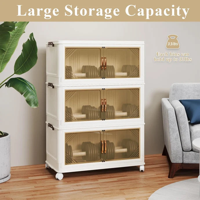 AECOJOY Super Large Foldable Storage Box with Lid