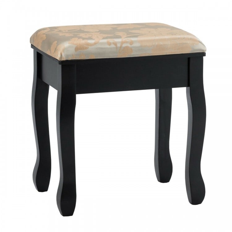 5 Drawers Removable Box Makeup Dressing Vanity Set-Black