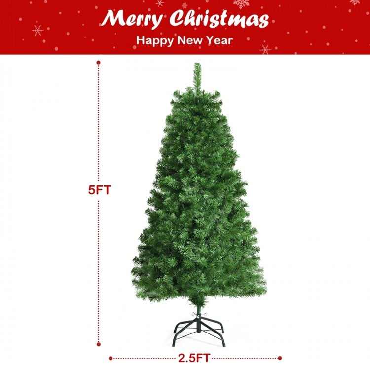 5 FT Pre-lit Multi-Colored Fiber Optic Spruce Artificial Christmas Tree