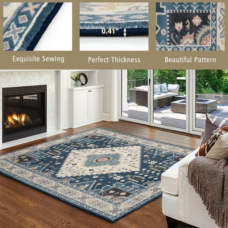 Faux Wool Fabric Area Rugs Doormat-S