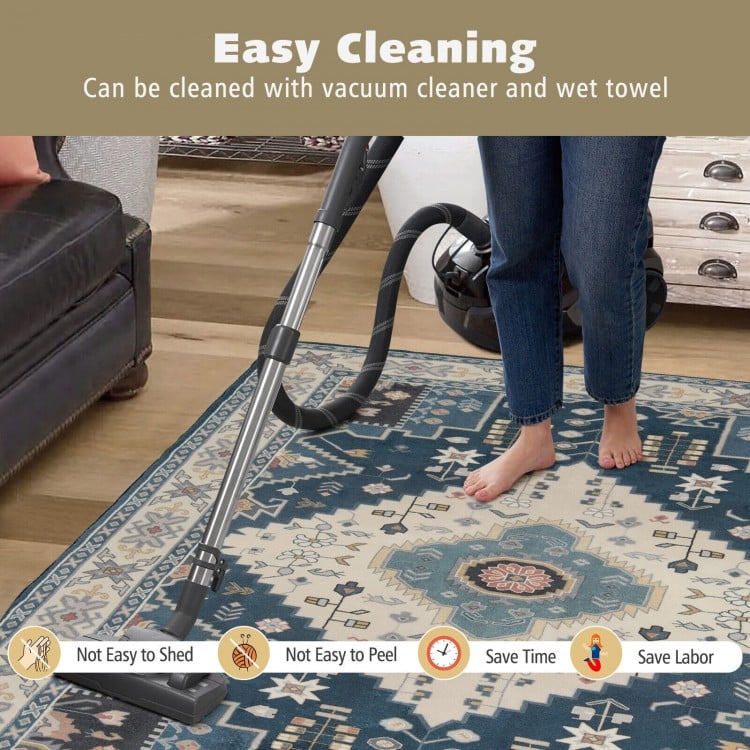 Faux Wool Fabric Area Rugs Doormat-S