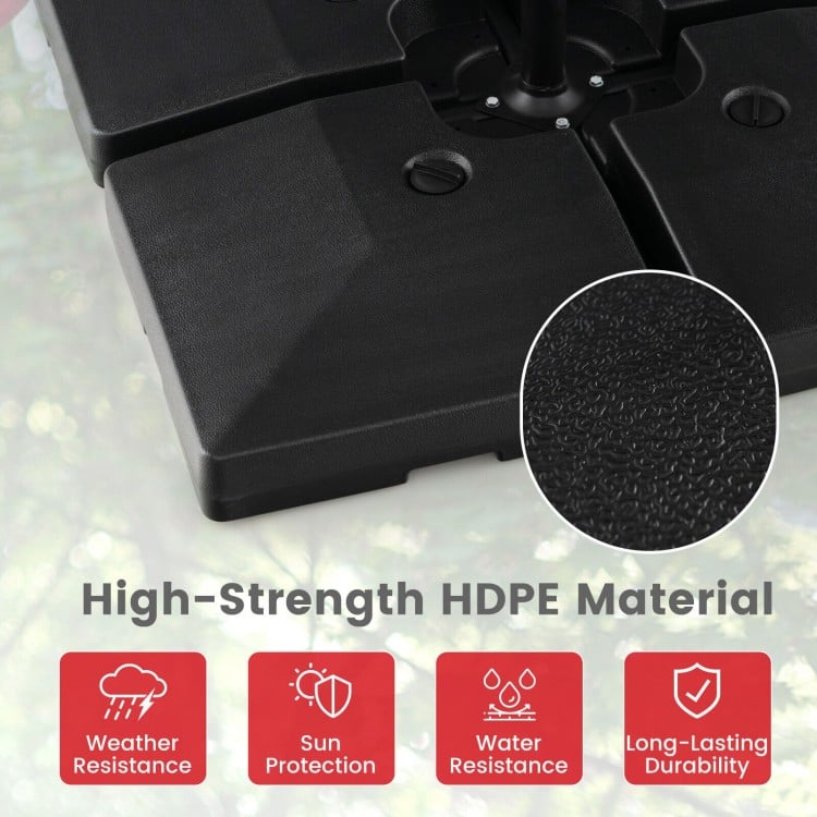 4-Piece 20L Cantilever Offset Patio Umbrella Base
