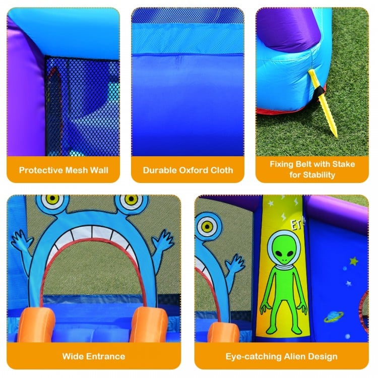 Castle Jumping Bouncer with Water Slide and 550W Blower