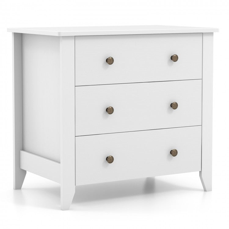 Modern 3-Drawer Dresser Chest with Spacious Storage for Bedroom, Living Room & Entryway