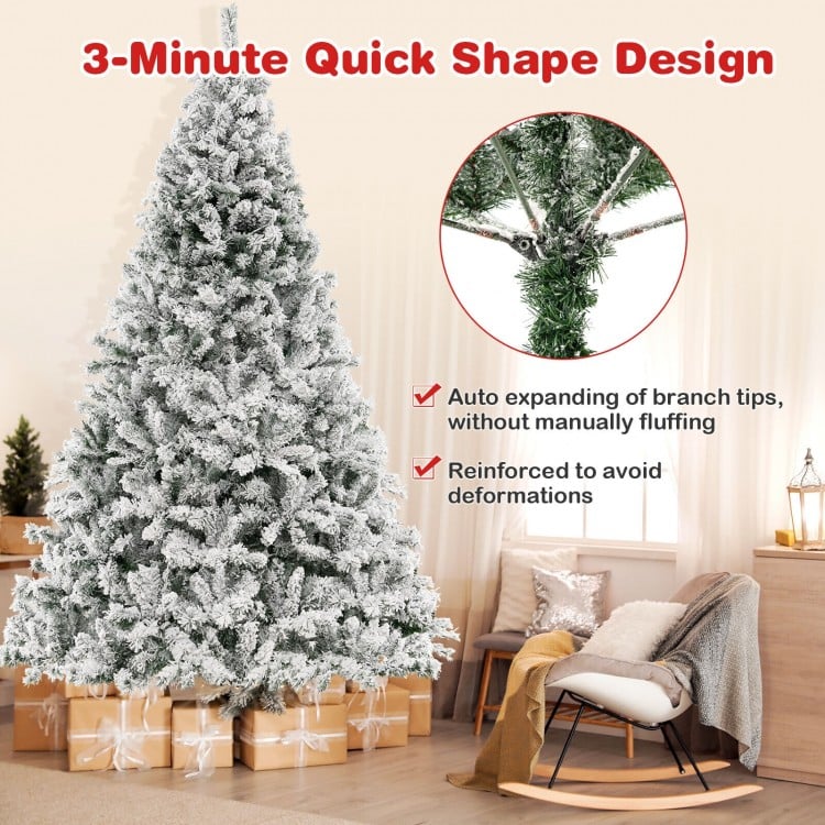 8 Feet Artificial Xmas Tree 3-Minute Quick Shape