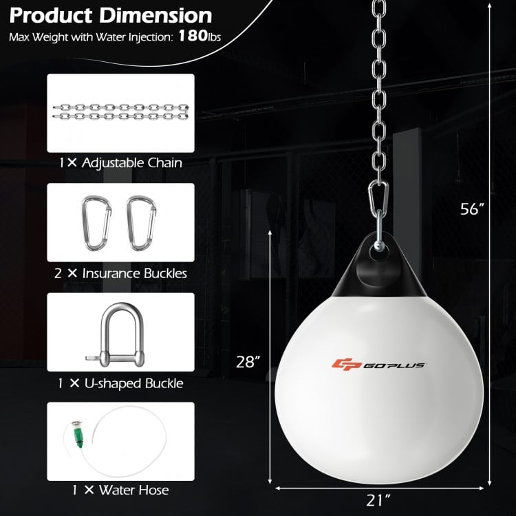 21 Inch Water Punching Bag with Adjustable Metal Chain