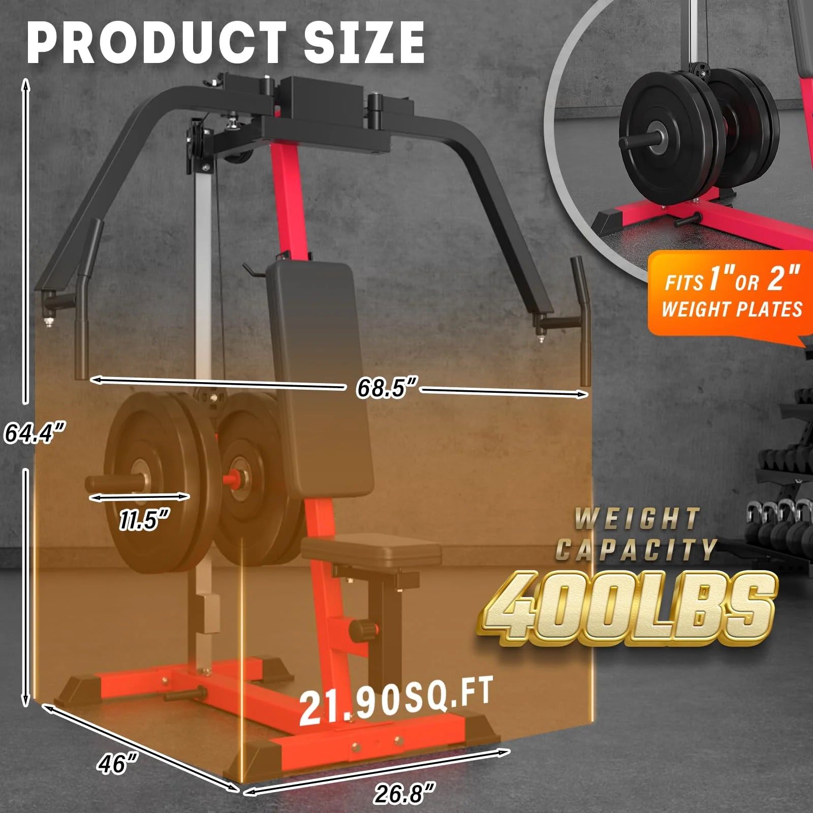 YODOLLA Adjustable Chest Fly & Reverse Delt Machine β PEC Deck Upper Body Trainer (Black/Red)