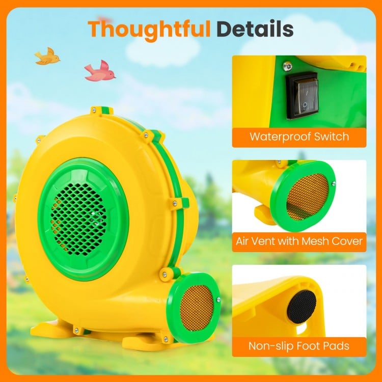 950W Air Blower Air Pump Fan with Convenient Handle and Ground Stakes-950W