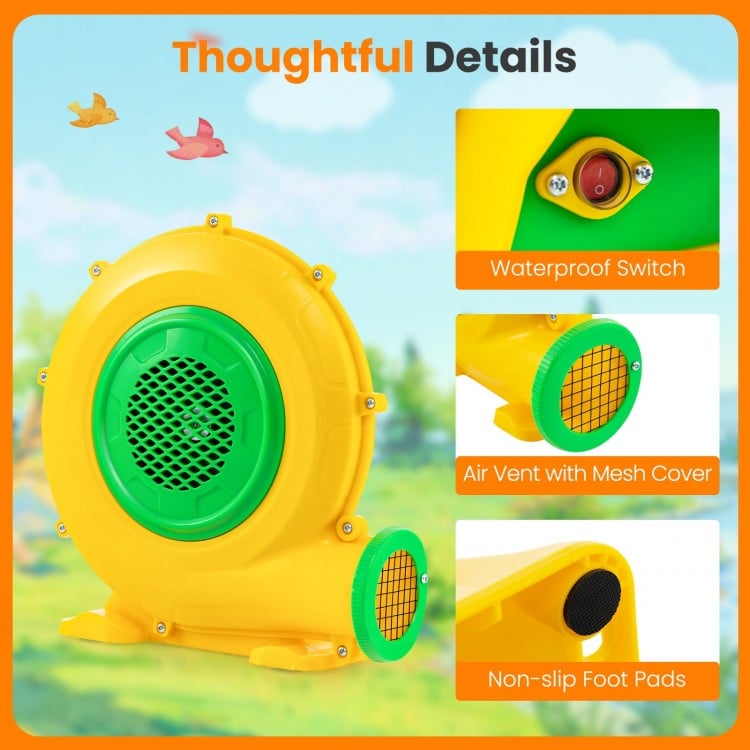 480W Air Blower Air Pump Fan with Convenient Handle and Ground Stakes-480W