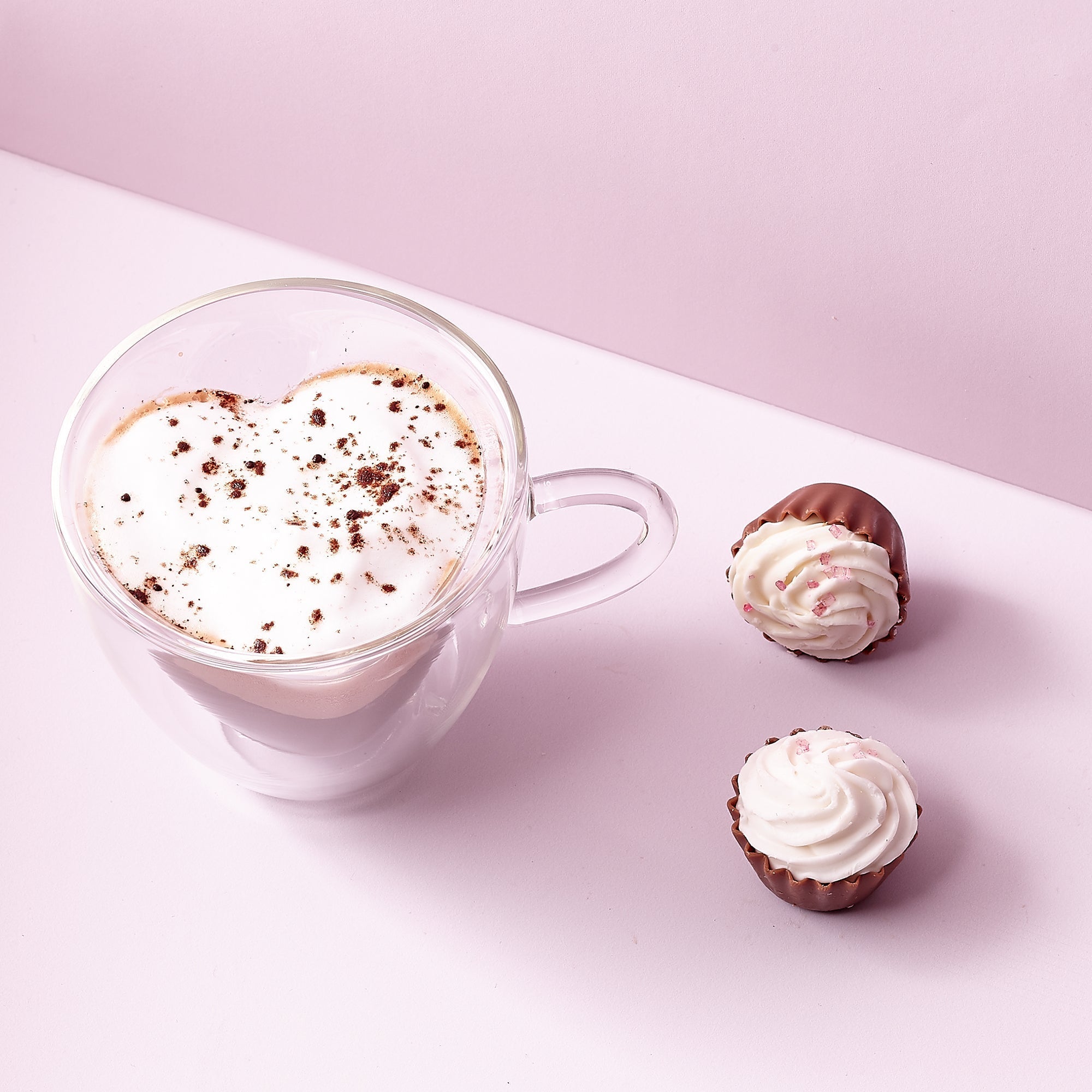 Insulated Double-Wall Glass Coffee Tea Hot or Cold Beverage Mug 2 Piece Set 180ml, Barista