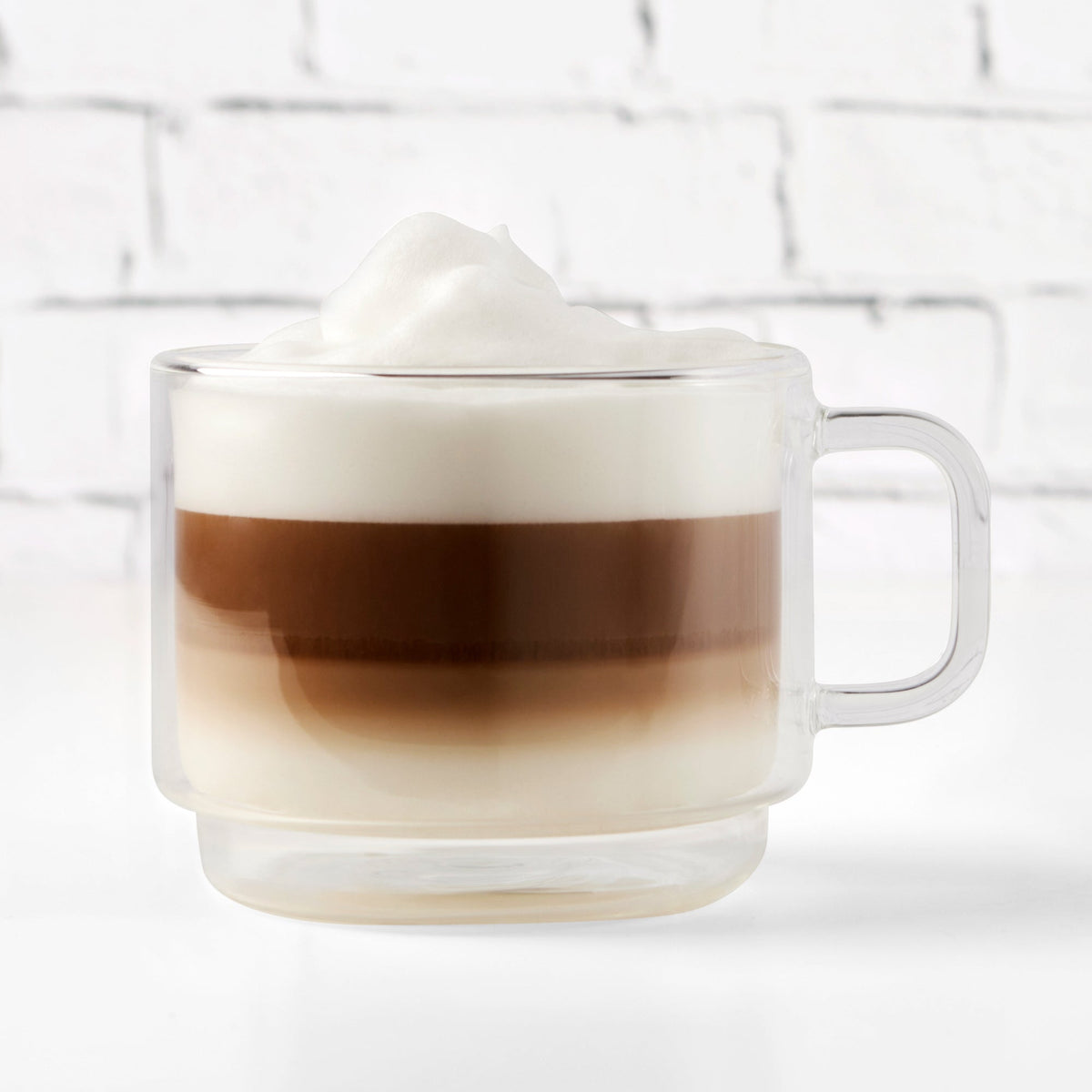 Insulated Double-Wall Glass Coffee Tea Hot or Cold Beverage Mug 2 Piece Set 500ml, Barista