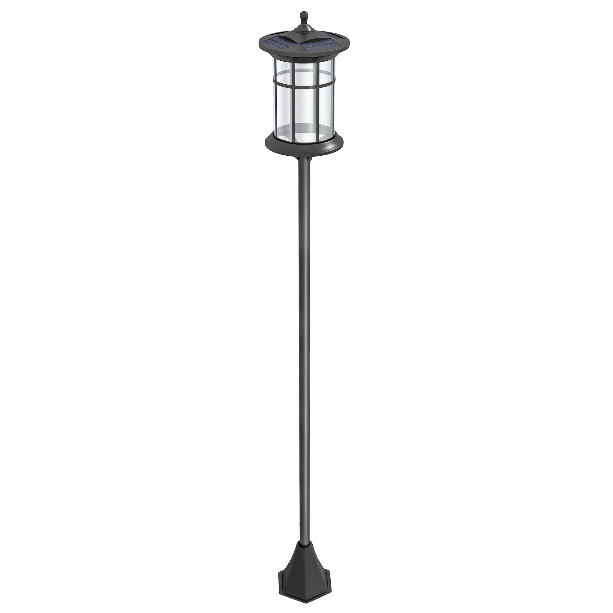 Outsunny 72" Solar LED Post Light - Cool White, Waterproof IP44 for Outdoor Patio, Garden, Backyard, Pathway