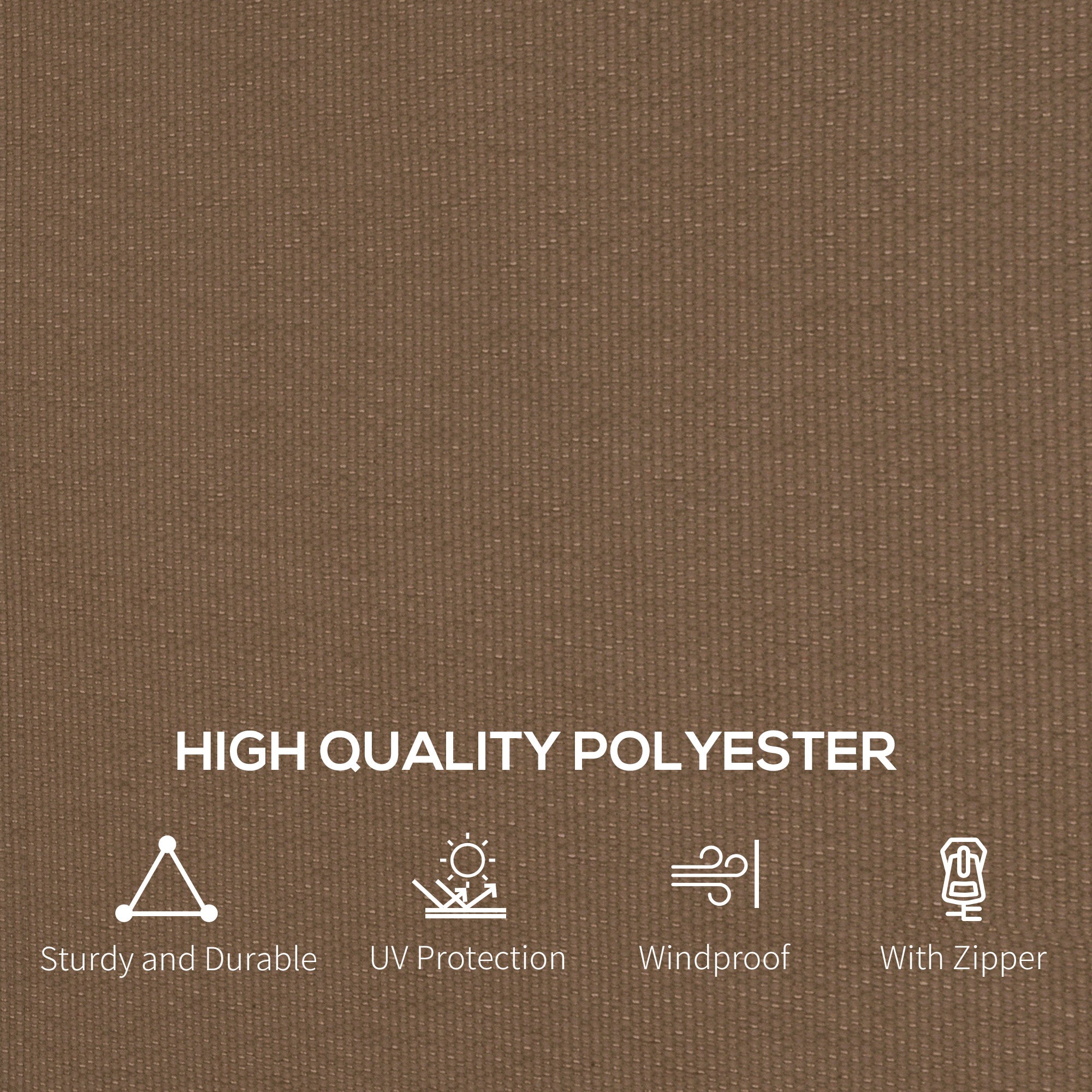 Outsunny 4-Panel Replacement Gazebo Curtains Gazebo Privacy Sidewall for 10' x 13' Canopy, Hooks/C-Rings Included, Dark Brown