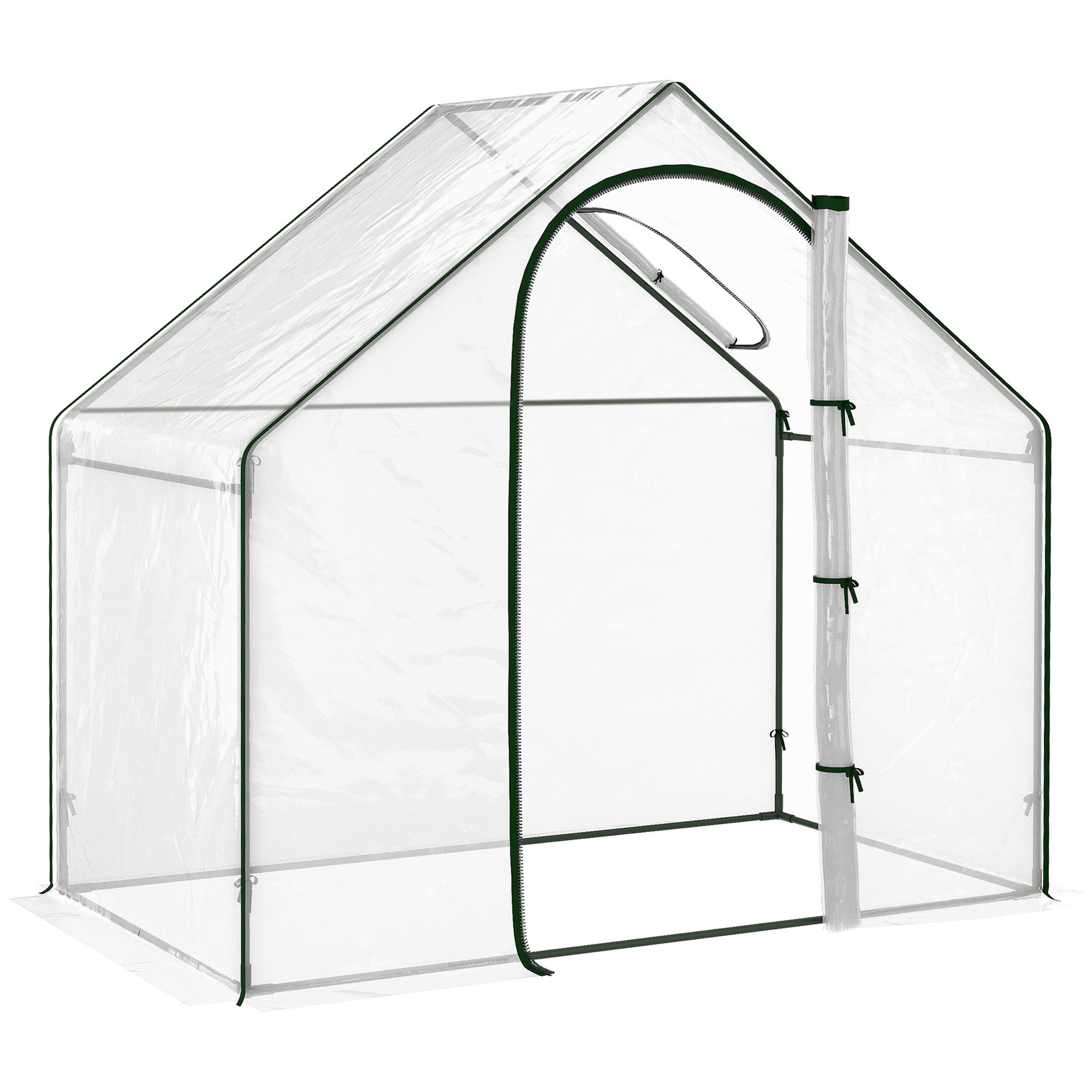 Outsunny Portable Flower Nursery: 6x3.3x5.5ft Mini Plant Growing PVC Tunnel Outdoor Warm House, Clear