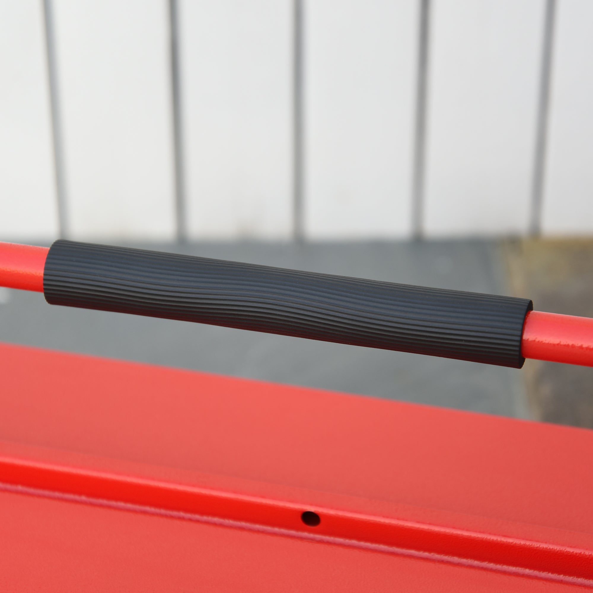 DURHAND 18" inches Metal Tool Box, Portable 5-Tray Cantilever Steel Tool Chest Cabinet, Red