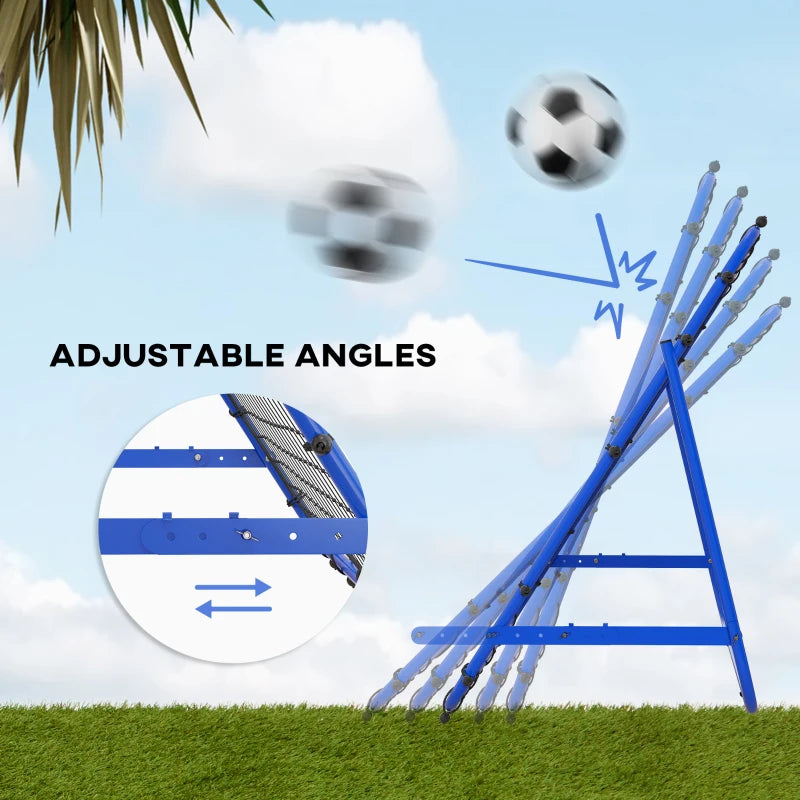 Soozier Volleyball Rebounder Net, Adjustable Soccer Rebounder, Baseball Volleyball Training Equipment Aid, Blue