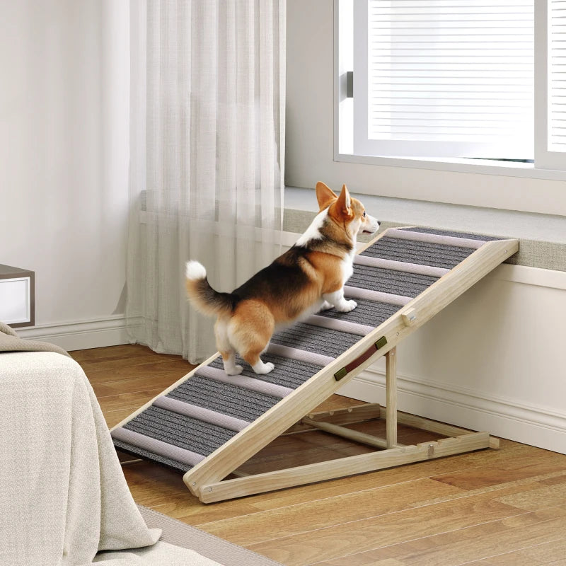 Dog Ramp for Couch, Foldable Pet Ramp for Small to Large Dog, 4 Adjustable Height from16" to 23.5"