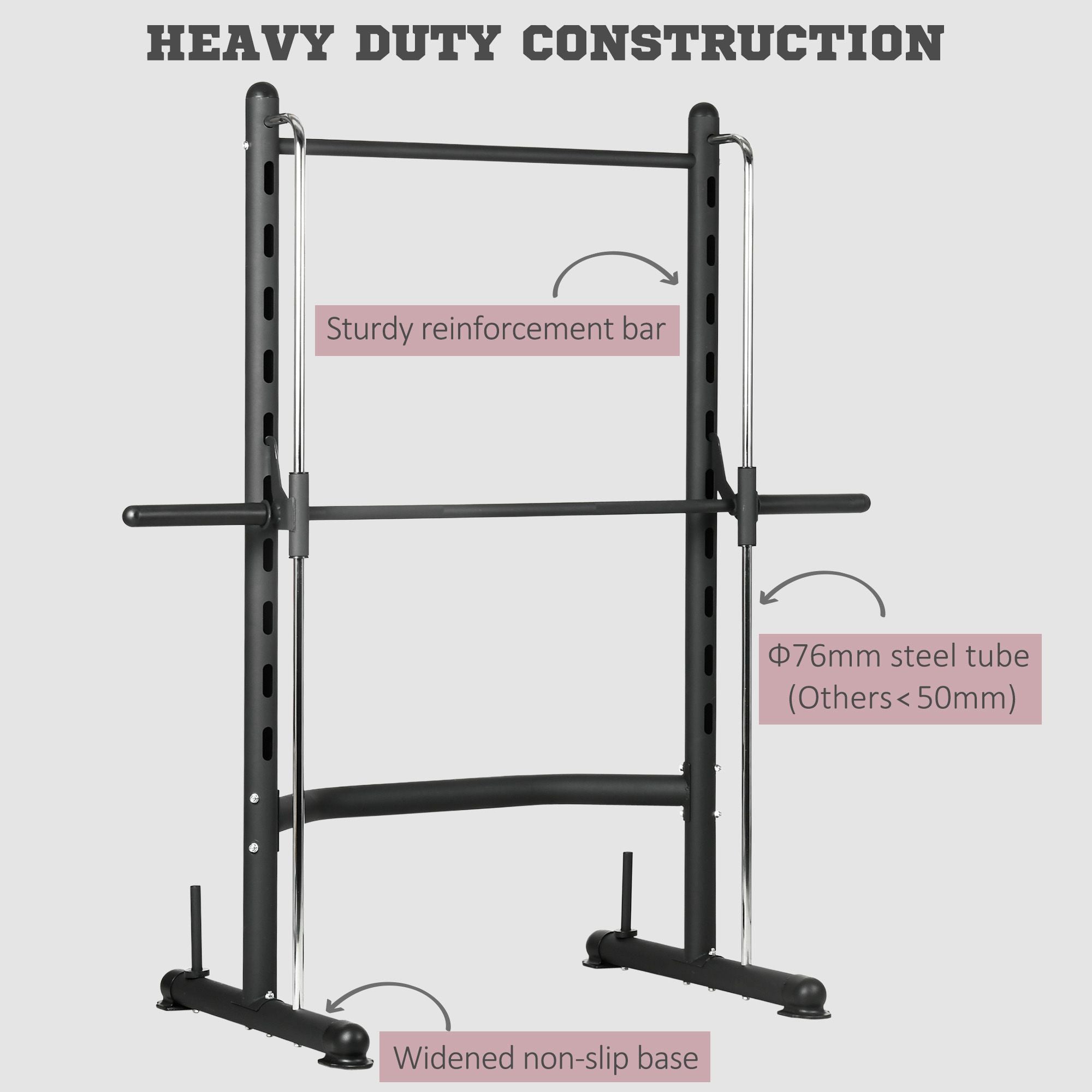 Soozier Multi-Function Rack: Adjustable Squat Rack with Pull-Up Bar & Bench Press Station for Versatile Home Gym Workouts