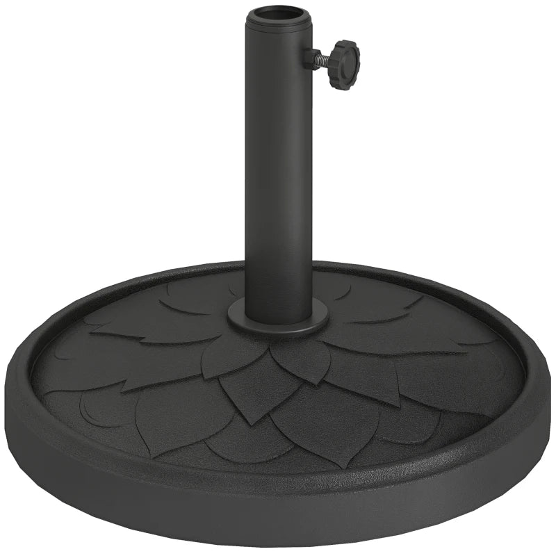 Round Patio Umbrella Base, 26 lbs Resin Umbrella Stand Base, Heavy Duty Patio Umbrella Holder, Black