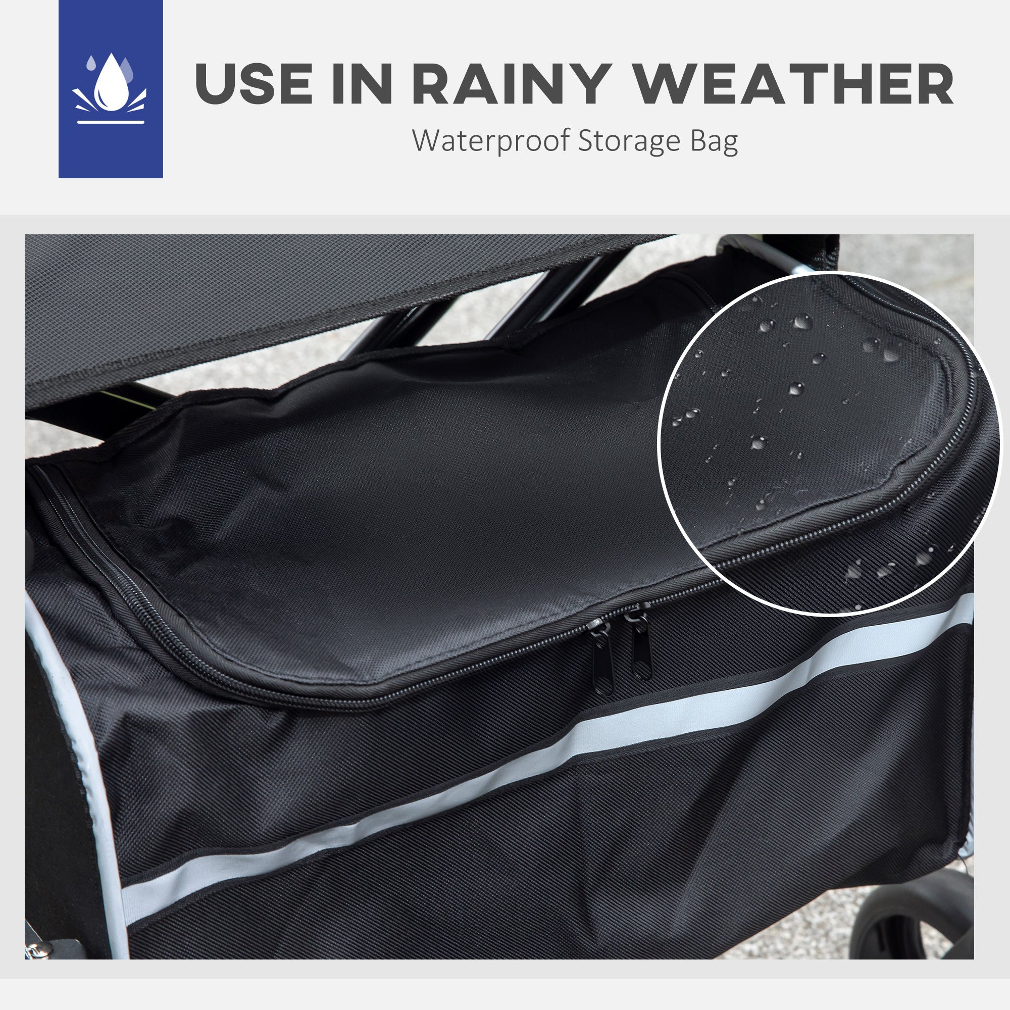 HOMCOM Rollator Walker with Seat, Folding Rolling Walker with 8" Wheels, Walker for Seniors with Adjustable Height, Blue