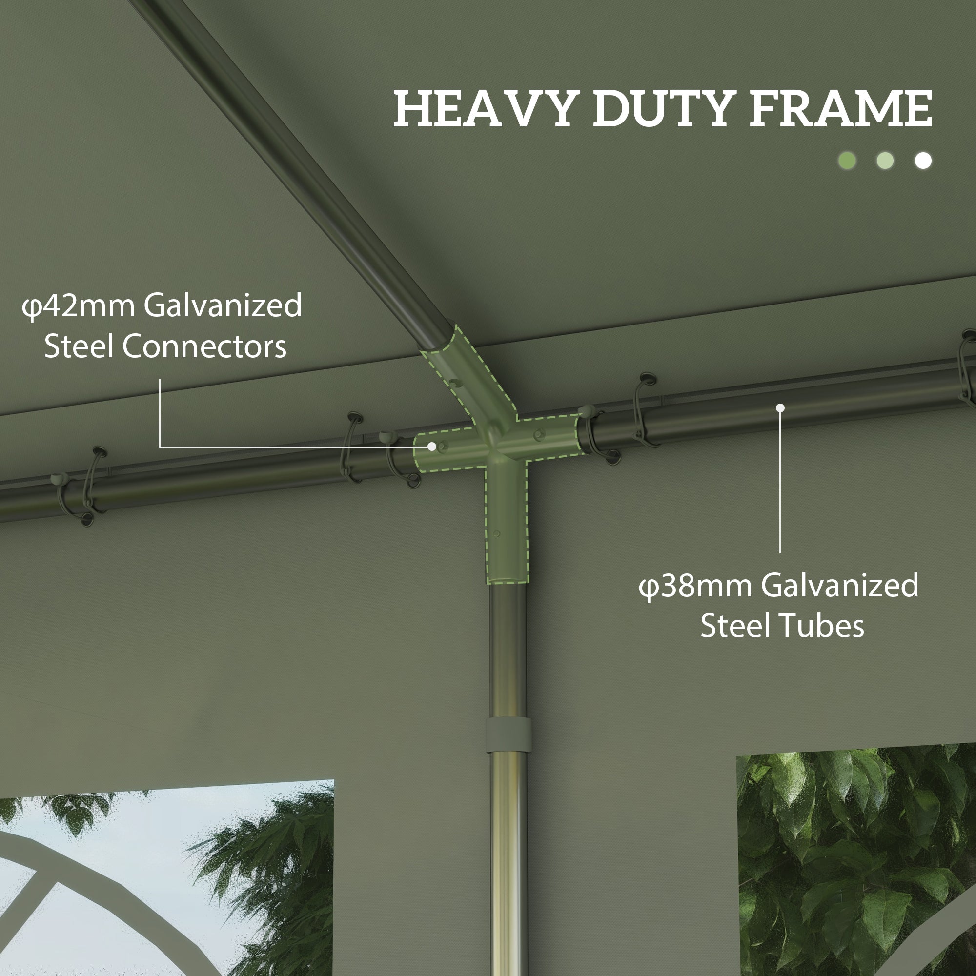 Outsunny 20'x13' Heavy Duty Portable Carport Garage Canopy Sun Shelter White with Sidewalls
