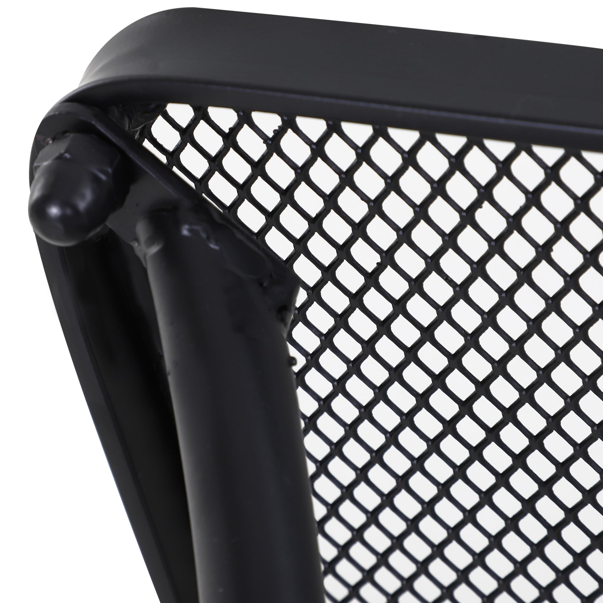 Outsunny 18"x18"x20" Square Metal Bistro Table, Stylish Outdoor Patio Coffee Side Desk, Weather-Resistant, Black