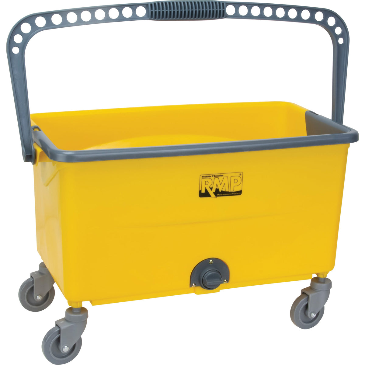 Microfibre Mop Bucket & Wringer, Strainer, 11 US Gal. (44 Quart), Yellow