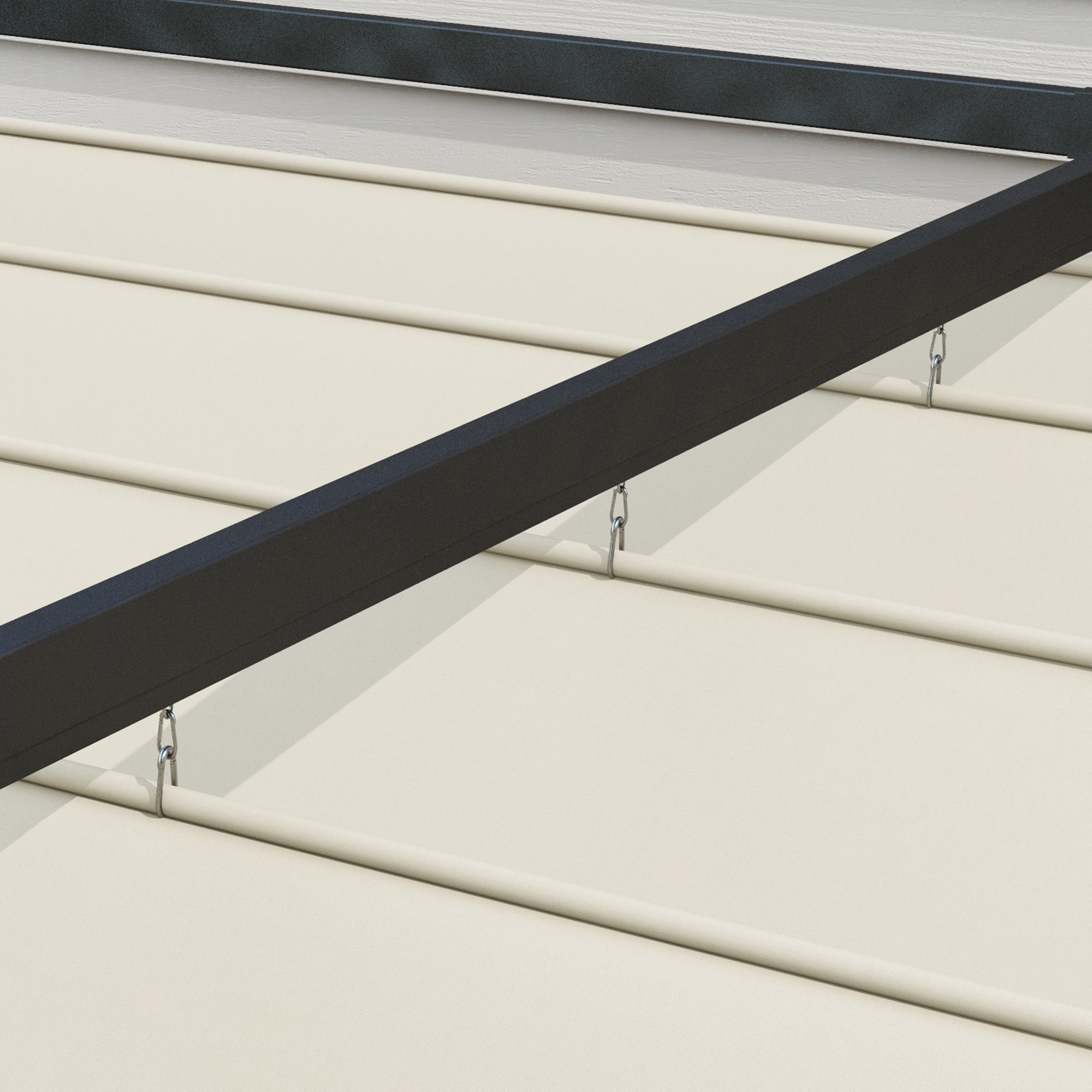 Outsunny 10' x 7' Patio Pergola with Retractable Canopy, Outdoor Sun Shelter, Yard Shade, Cream White