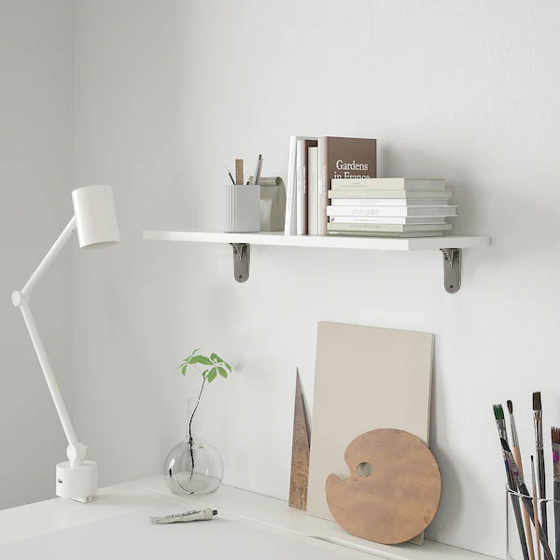 Borris Bracket, Large, Antique Metal