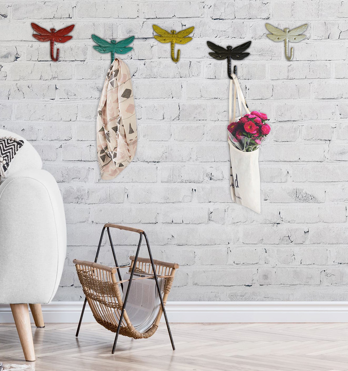 Dragonfly Hook, Antique White