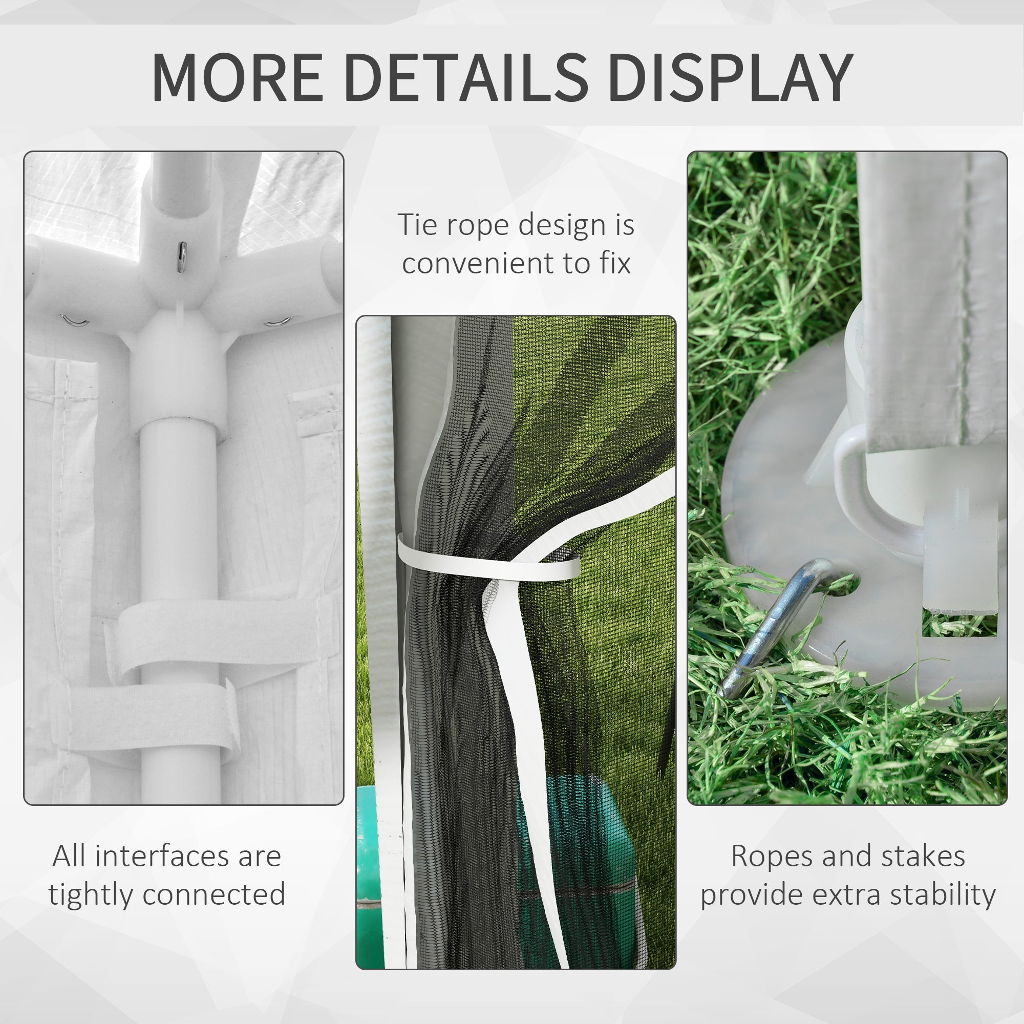 Outsunny 10x13ft Gazebo Party Tent Outdoor Canopy Garden Sun Shade with Mesh Sidewalls White