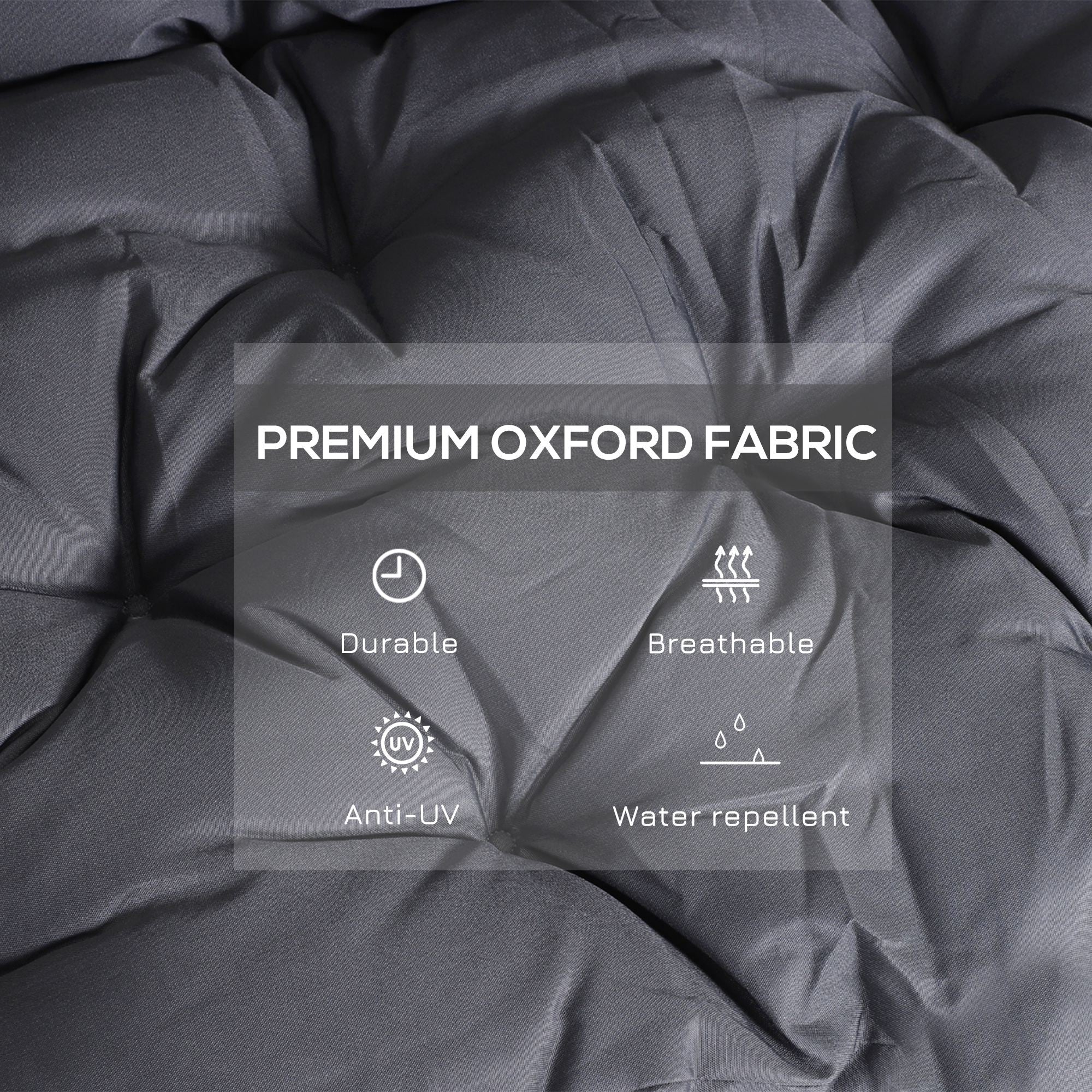 Outsunny Non-Slip Garden Bench Cushion 2 Seater Thick Pad Swing Chair Mat Replacement 39.25" x 38.5" Comfort