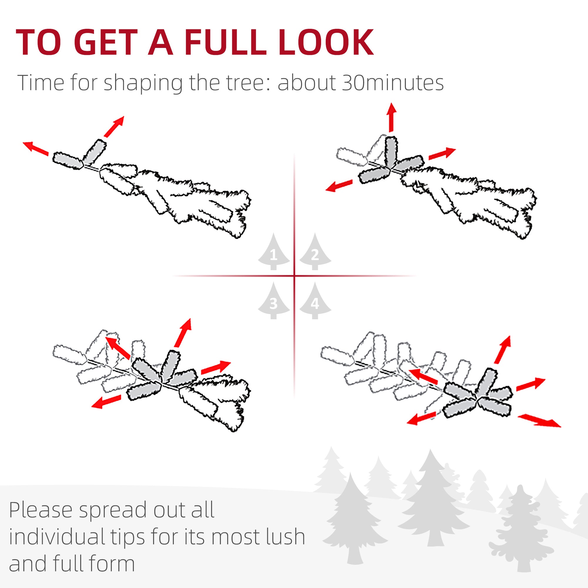 HOMCOM 5FT Artificial Christmas Tree, Pencil Christmas Tree with Realistic Branches, Stable Stand, White