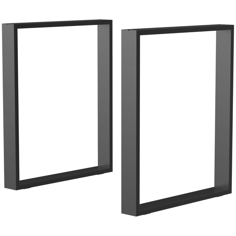 Metal Table Legs Set of 2, Square DIY Furniture Table Legs with Screws and Floor Protectors