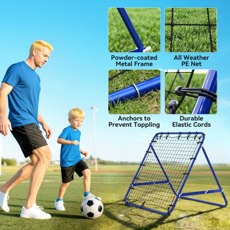 Volleyball Rebounder Net c Aid Kickback Target Play Blue