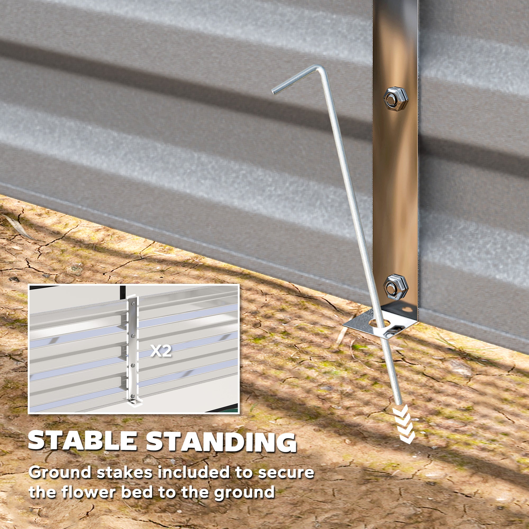 Outsunny 6' x 3' Metal Planter Box with Cover, Raised Garden Bed with Mini Greenhouse for Herbs, Vegetables, Clear and Silver