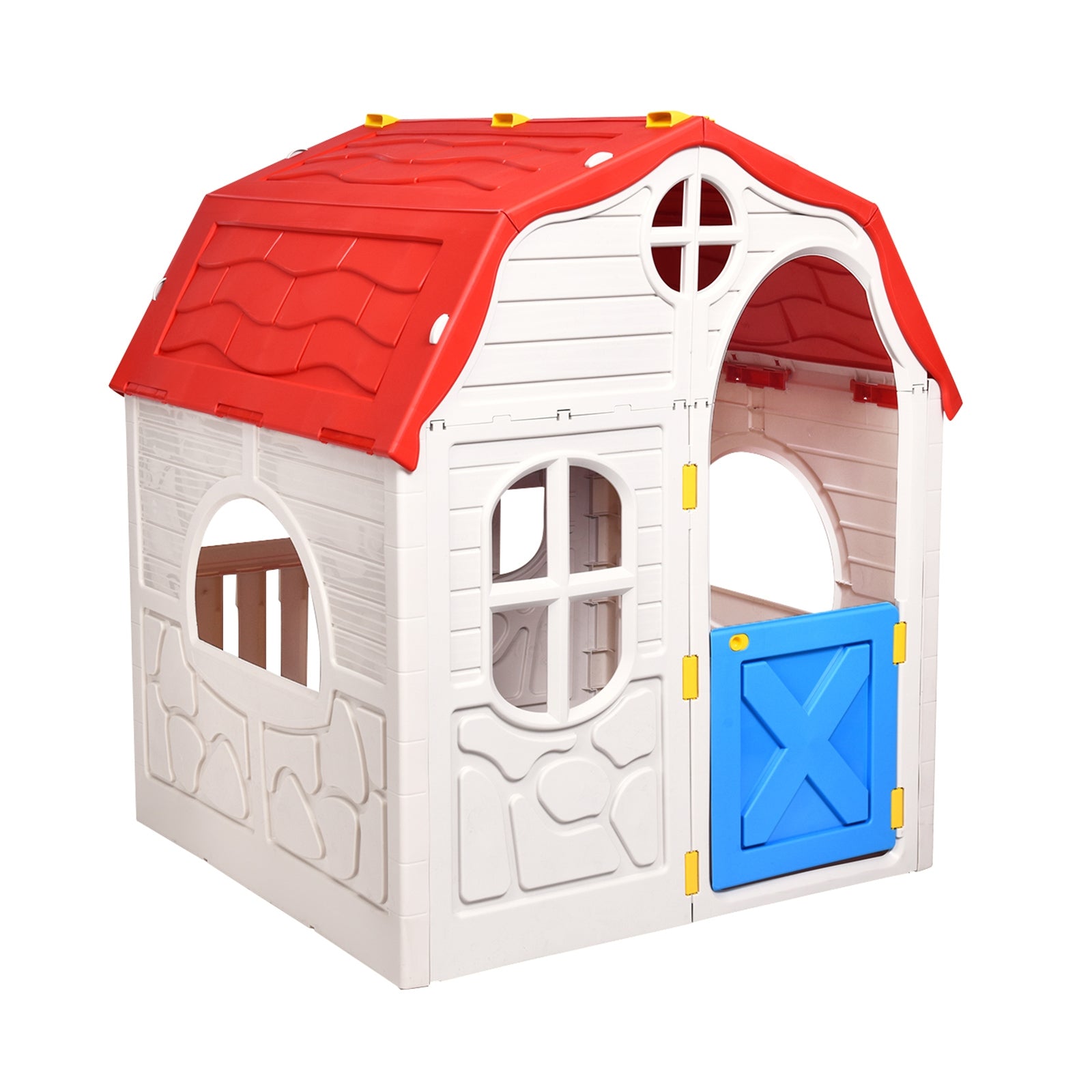Kids Cottage Playhouse Foldable Plastic Indoor Outdoor ToyÂ